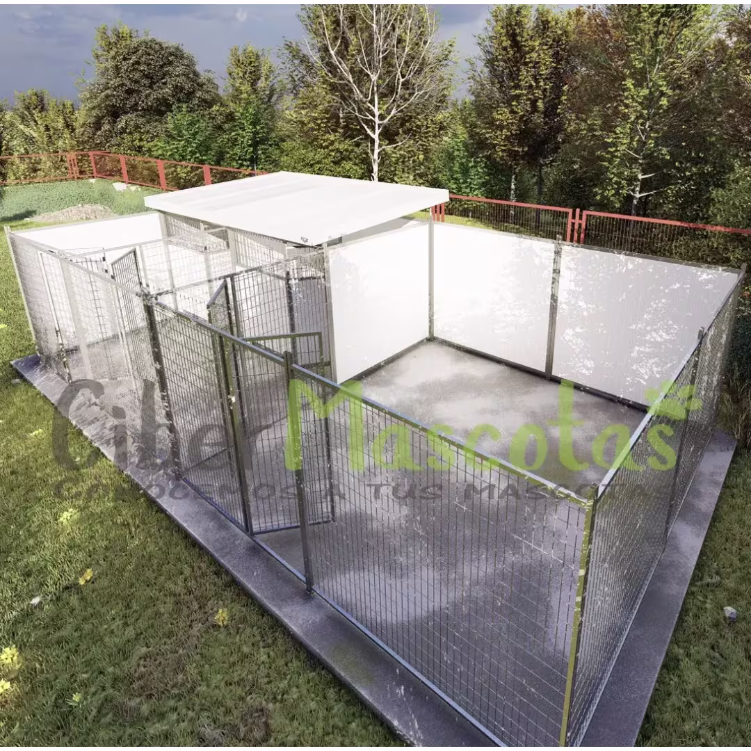 Conjunto 2 boxes con cercado para perros