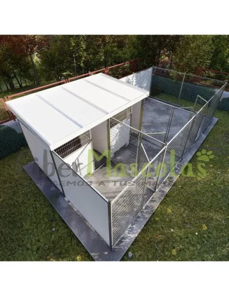 Conjunto 2 boxes con cercado para perros