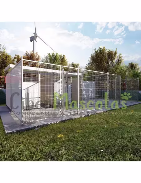 Conjunto 2 boxes con cercado para perros