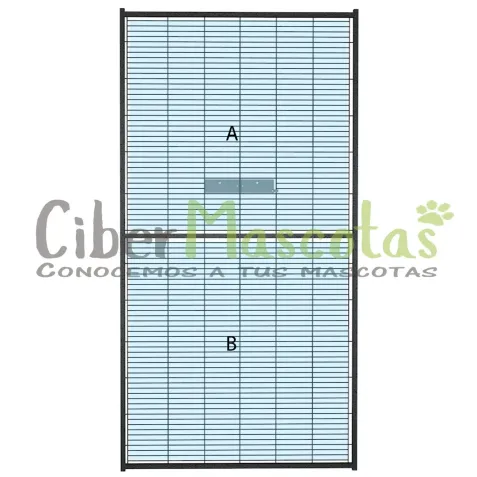 PVC para panel malla con comedero voladero loro