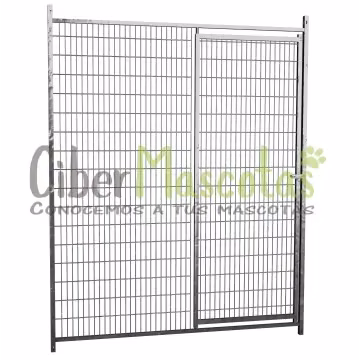 Panel de malla con puerta para boxes caninos 3x10 cm