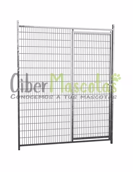 Panel de malla con puerta para boxes caninos 3x10 cm | CiberMascotas