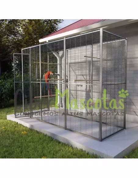 Voladero para loros 3x1 todo malla | CiberMascotas Voladero para loros 3x1 todo malla | CiberMascotas