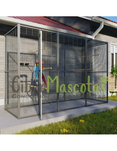 Voladero para loros 3x1 todo malla | CiberMascotas Voladero para loros 3x1 todo malla | CiberMascotas