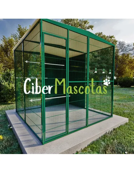 Voladero de jardin 2x2 con protección | CiberMascotas