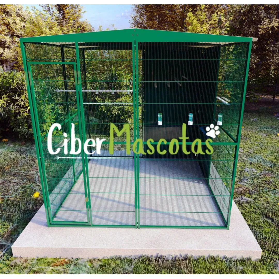 Voladero de jardin 2x2 con protección | CiberMascotas