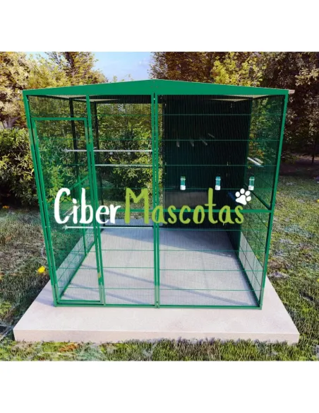 Voladero de jardin 2x2 con protección | CiberMascotas