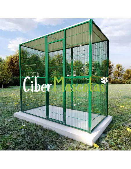 Voladero de jardin 2x1 techo plano