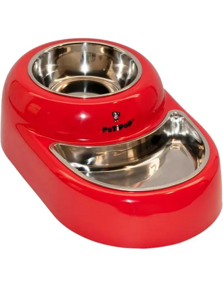 Comedero Doble Acero inoxidable Petipop