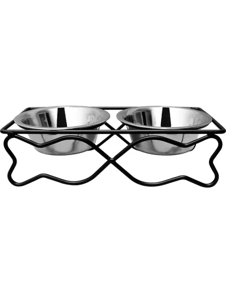 Comedero Doble con soporte Pez