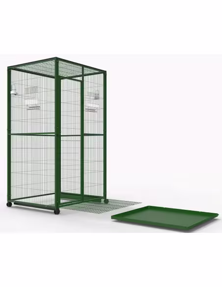 Voladero de interior con ruedas y bandeja | CiberMascotas