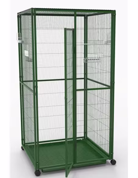 Voladero de interior con ruedas y bandeja | CiberMascotas