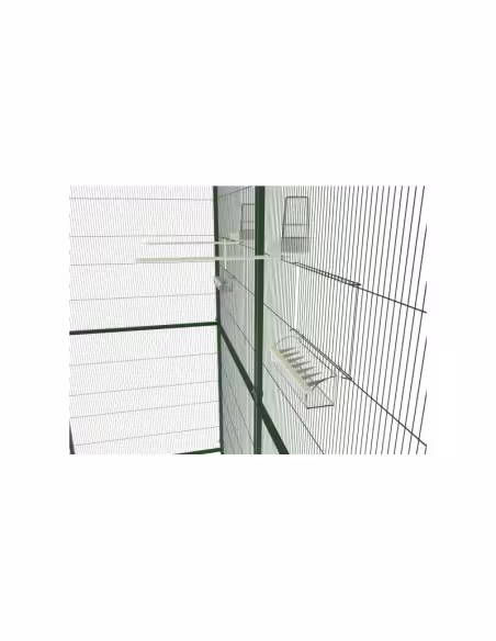 Voladero grande 2x1 para interior con ruedas y bandejas | CiberMascotas