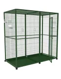 Voladero grande 2x1 para interior con ruedas y bandejas | CiberMascotas