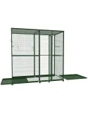 Voladero grande 2x1 para interior con ruedas y bandejas | CiberMascotas