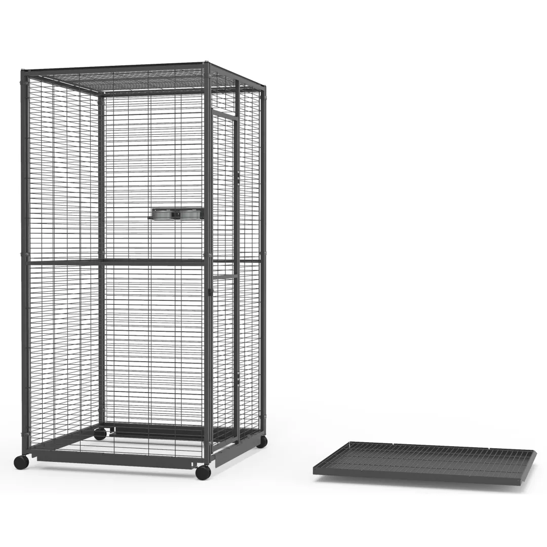 Jaula loro con ruedas y bandeja 200 cm altura | CiberMascotas
