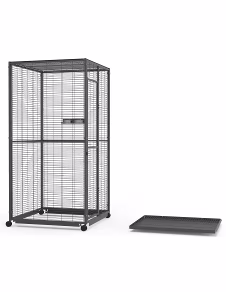 Jaula loro con ruedas y bandeja 200 cm altura | CiberMascotas Jaula loro con ruedas y bandeja 200 cm altura | CiberMascotas