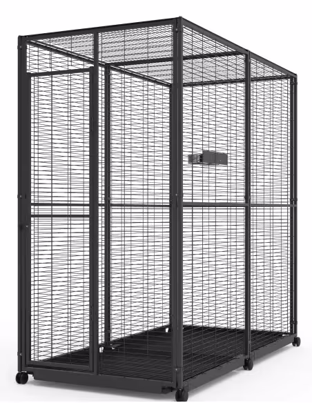 Voladero grande 2x1 loro con ruedas y bandeja | CiberMascotas