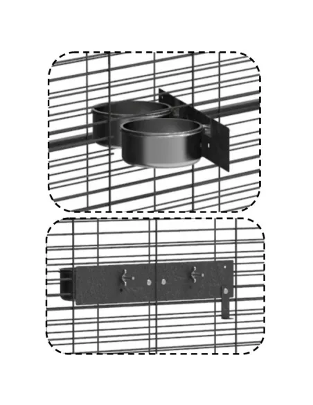 Voladero para loro 1 x1 metros techo malla | CiberMascotas