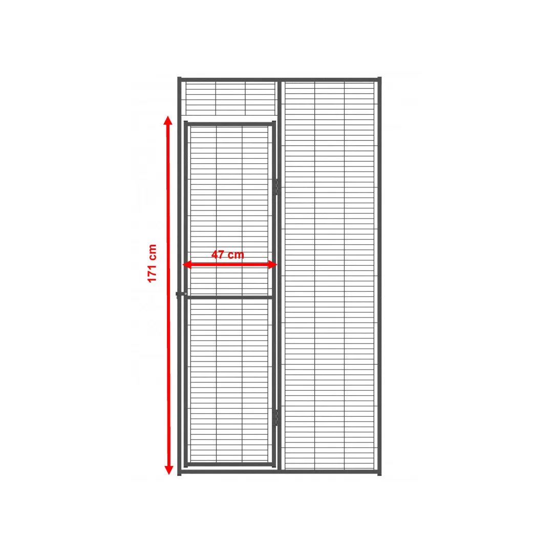 Voladero para loro 1 x1 metros techo malla | CiberMascotas