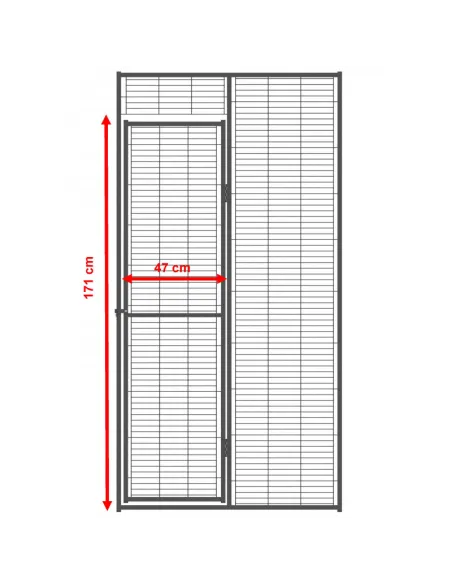 Voladero para loro 1 x1 metros techo malla | CiberMascotas