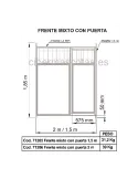 Frente Mixto box canino de panel sandwich 30 mm | CiberMascotas