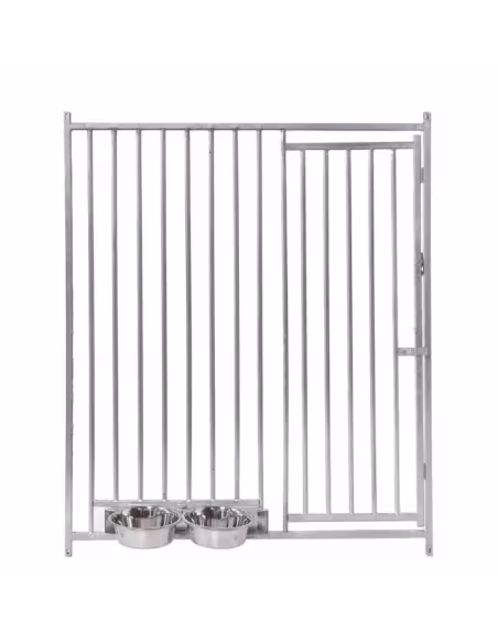 Frente  de barras con comederos para boxes