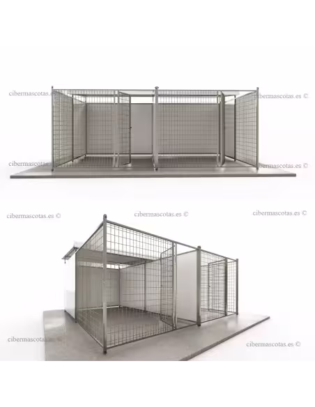 Perreras doble 4x2 sandwich y parque | CiberMascotas