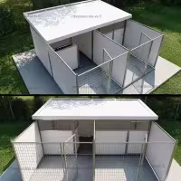 Perreras con zona dia y noche 4x2 metros