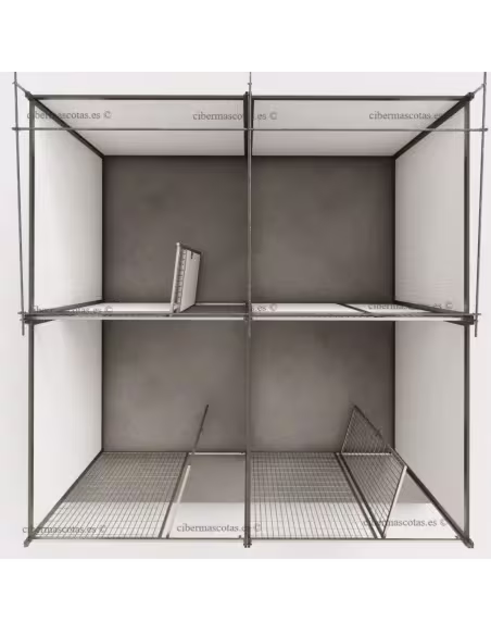 Perreras con zona dia y noche 4x2 metros | CiberMascotas