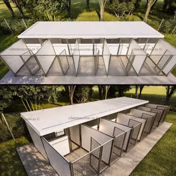 Perreras modulares con parque profesionales | Envío Gratis