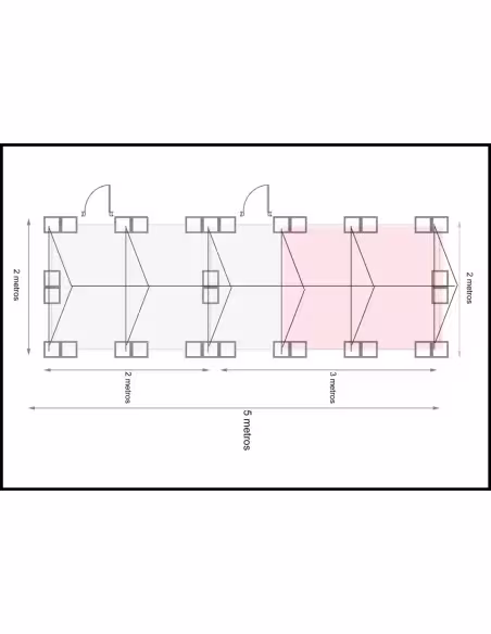 Voladero para loros 5x2 metros