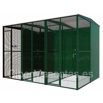 Voladera mixta para aves 3x2 metros