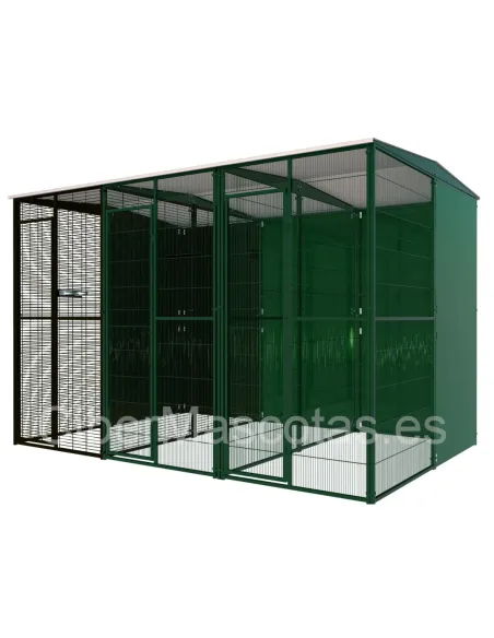 Voladera mixta para aves 3x2 metros Voladera mixta para aves 3x2 metros