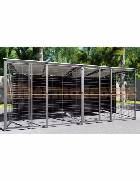 Perrera para perro 4 x 2 metros con separacion central