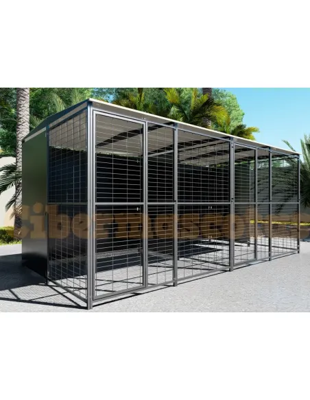 Perrera para perro 4 x 2 metros con separacion central