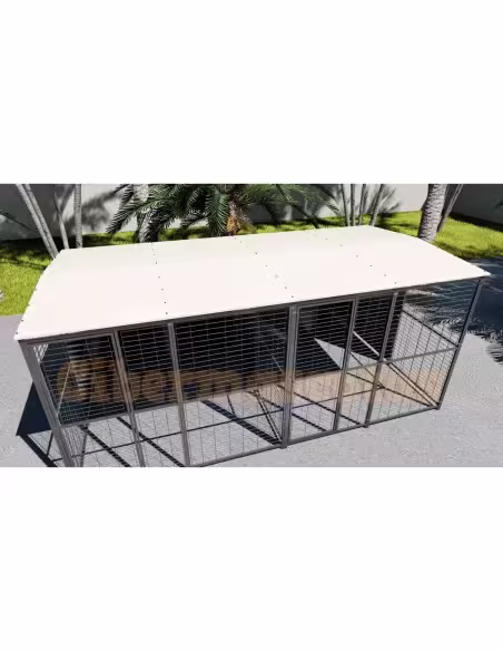 Perrera para perro 4 x 2 metros con separacion central