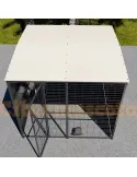 perrera 2x2 con paneles con fondo y lateral panel opaco