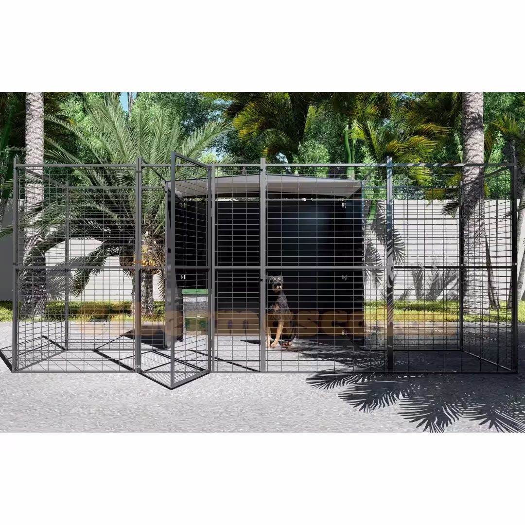 Perrera para perros 2 M2 con parque frontal 4 m2