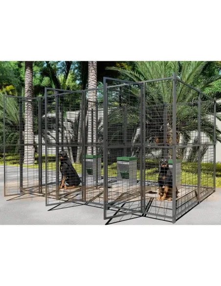Conjunto 3 jaulas para perros 3x2 metros | CiberMascotas