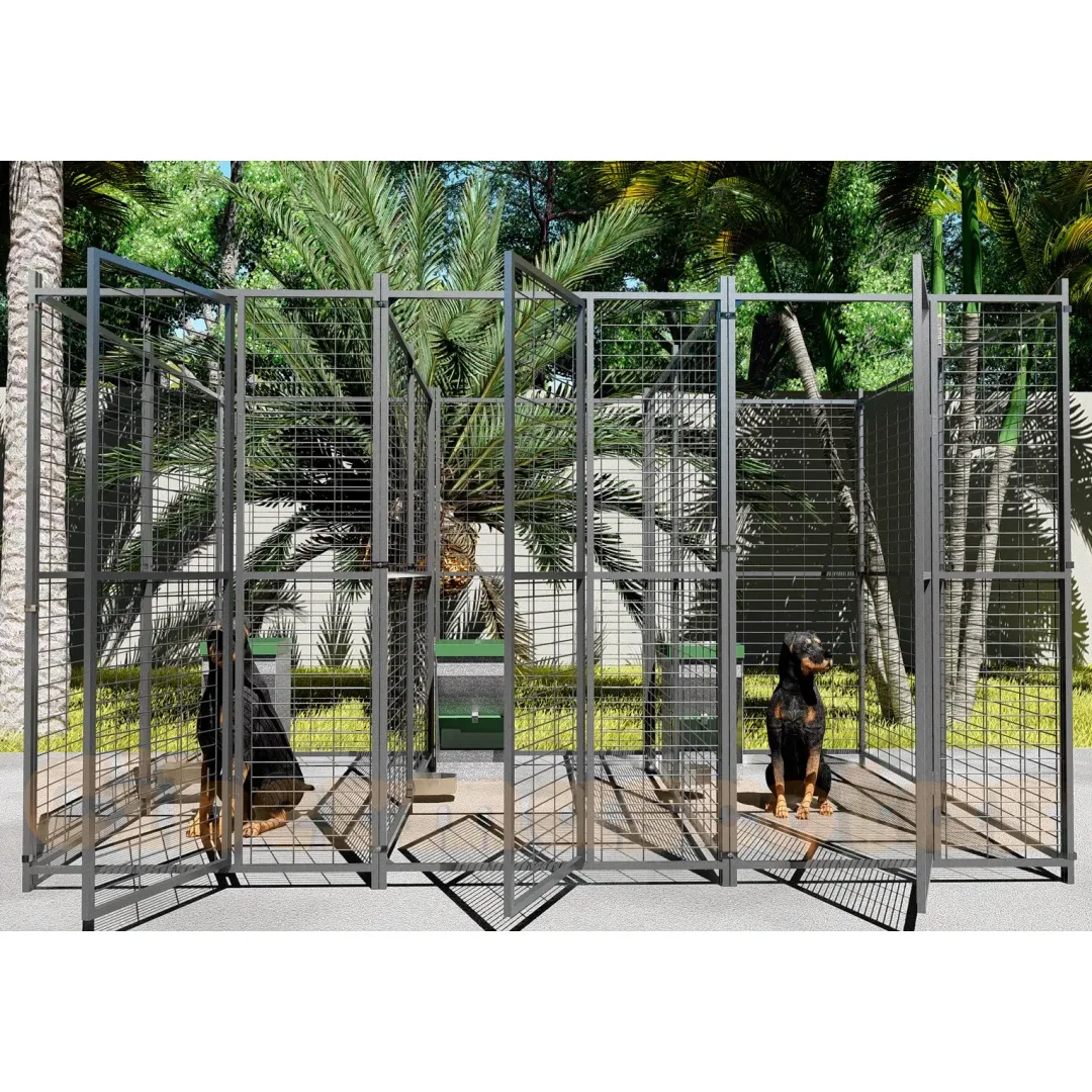 Conjunto 3 jaulas para perros unidas