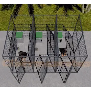 Conjunto 3 jaulas para perros unidas