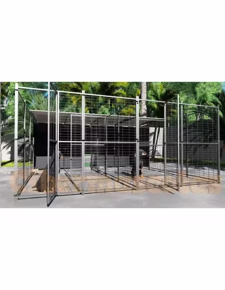 Perrera para perro 4 x 2 metros con separacion y parque Perrera para perro 4 x 2 metros con separacion y parque