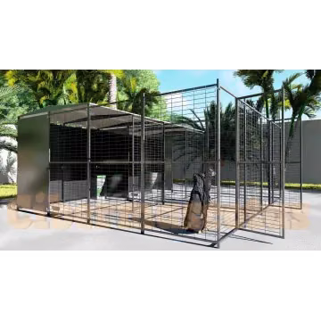 Perrera para perro 4 x 2 metros con separacion y parque