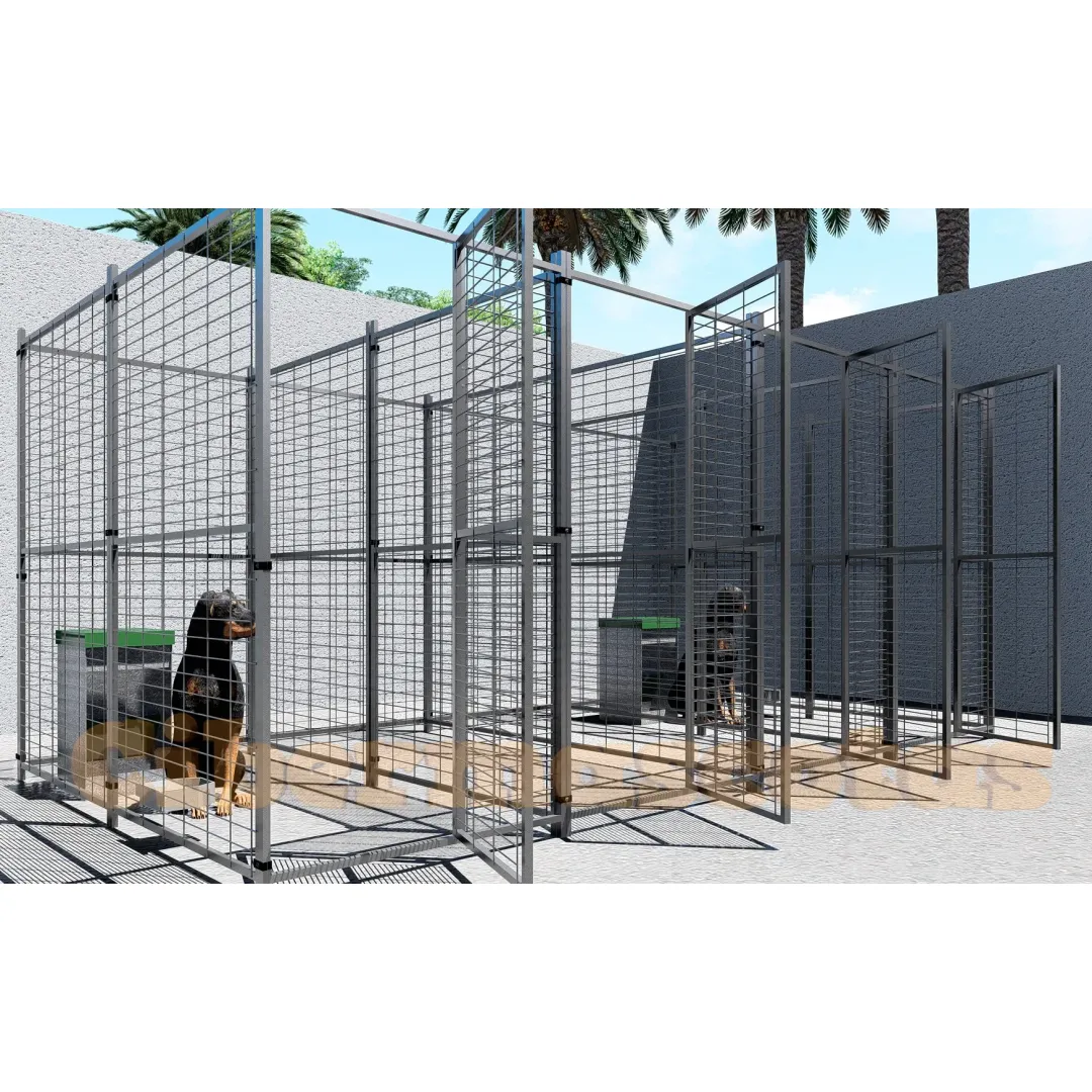 Conjunto 4 jaulas para perros 4x2 metros | CiberMascotas
