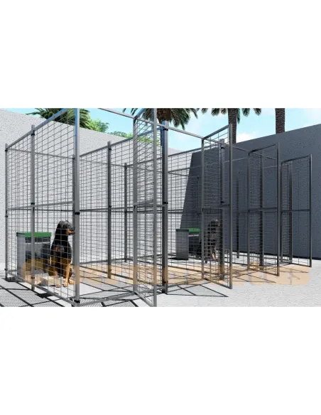 Conjunto 4 jaulas para perros 4x2 metros | CiberMascotas