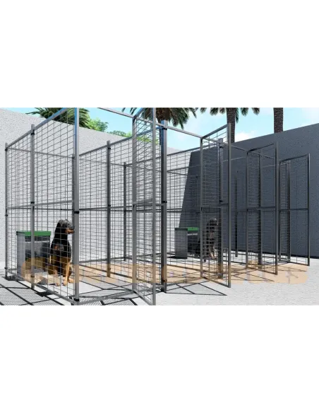 Conjunto 3 jaulas para perros unidas Conjunto 3 jaulas para perros unidas