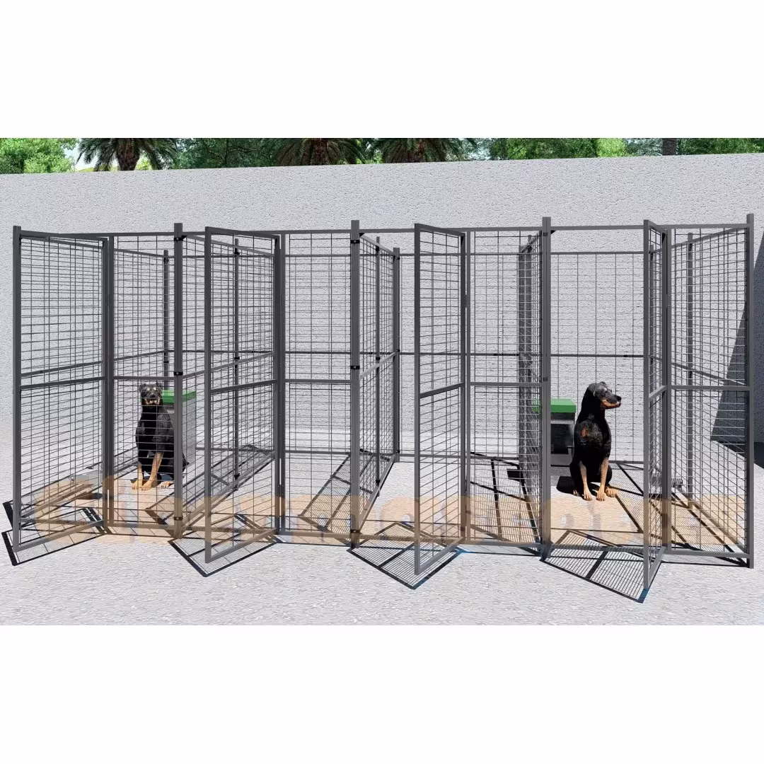 Conjunto 3 jaulas para perros unidas