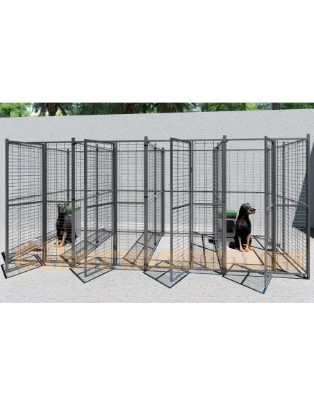 Conjunto 3 jaulas para perros unidas Conjunto 3 jaulas para perros unidas