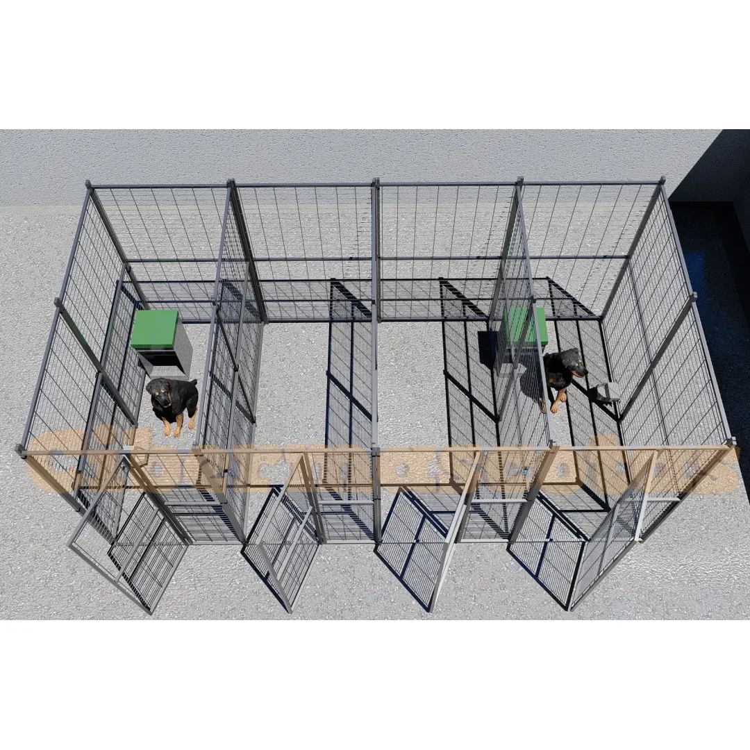 Conjunto 3 jaulas para perros unidas